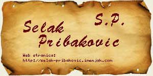 Selak Pribaković vizit kartica